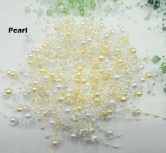 12 PIECE Beach Coastal Beaded Christmas or Beach Wedding Garland- PEARL, 5FT
