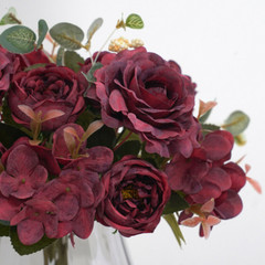 Artificial Peony Flowers Silk Fake Flower Wedding Party Home Decoration Bouquet