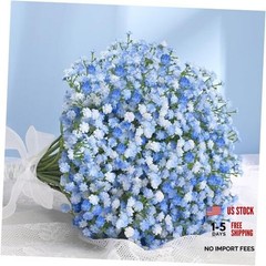 Babys Breath Artificial Flowers Long Stem Baby Breath Flowers 12 Pcs Blue