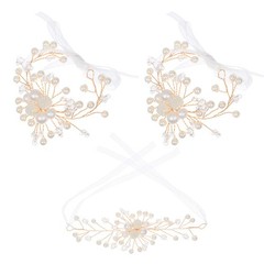 3 Pcs Wedding Hand Flowers Bridesmaid Wrist Corsage Bracelet