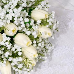 15Pcs Babys Breath Artificial Flowers, Baby Breath Flowers 15pcs White