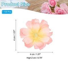 100Pcs Fake Silk Flower Heads Artificial Cherry Blossom Wedding Bright Red