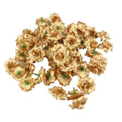 50PCS Golden Artificial Flower Golden Paper Flower Fake Flower for Party New