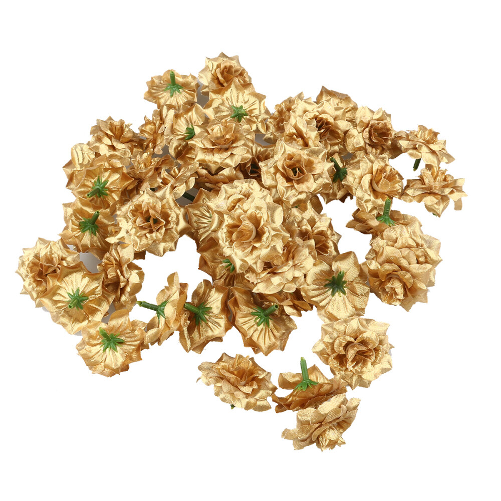 50PCS Rose Flower for Hat Clothes Album Embellishment