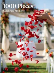 1000 Pcs Artificial Fake Rose Petals,Flower Petals for Romantic Night, Engagemen