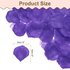 500pcs Artificial Rose Petals Fake Silk Flower Petals for Wedding, Purple