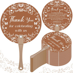 100 Pcs Wedding Hand Fans for Guests Bulk Greenery Wedding Favor Fans with Handl