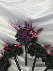 Black & purple Wedding Bouquet Set