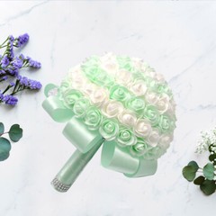 1PC Bride Hand Tied Bouquet Imilated Candy Color Rose Bouquet PE Rose Bouquet
