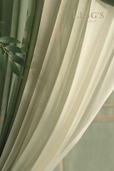Ling’s Moment Deluxe Spring Green Artificial Wedding Arch Flowers with Drapes…