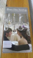 Blown Clear Glass Teardrops Decorative Containers New in Box