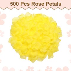 500pcs Artificial Rose Petals Fake Silk Flower Petals for Wedding, Yellow
