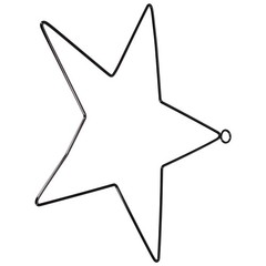 Versatile Pentagram Shaped Wreath Support Iron Frame for Creative Art Projects