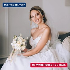 CEWOR Wedding Bouquets for Bride Bridesmaid, White Champagne Artificial Roses Fl
