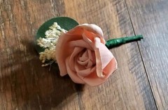 Blush Peach Pink Bridal Bouquet Sola Wood Flower Dusty Rose Wedding Flowers