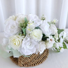 Wedding Bouquet for Bride Bridesmaid Cascading Bouquet Realistic Silk Flower 27