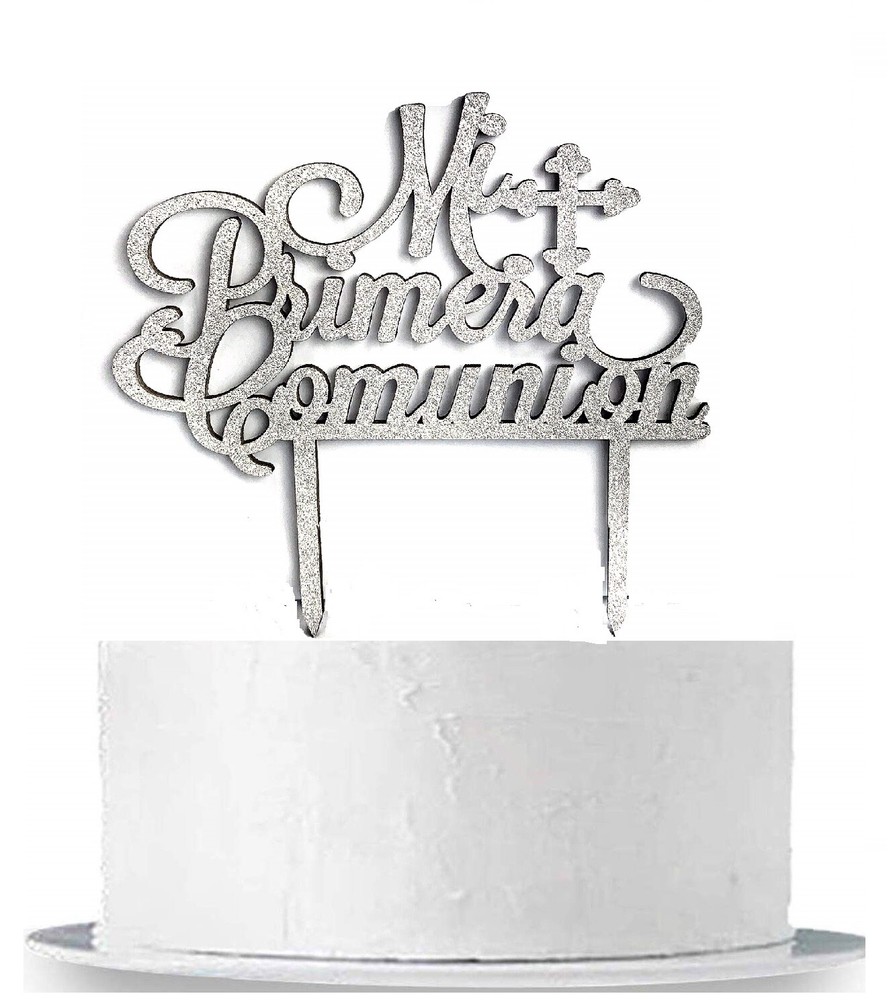 Primera Communion CAKE TOPPER PARTY DECORATIONS FAVORS BAPTISM RECUERDOS CROSS