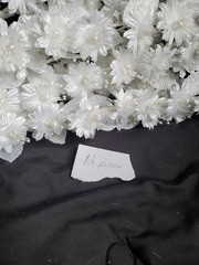 Wedding Floral Bundle Of 33 Pieces/white/Ivory/Iridescent/Picks/Stems/Flower/Lot