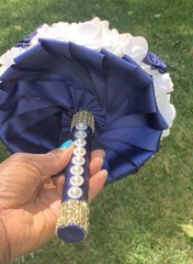 Claudia’s Keepsake Bridal Bridesmaid Elopement Wedding Bouquet Marine/Navy Blue