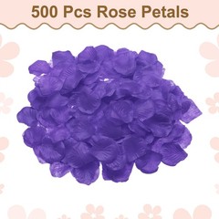 500pcs Artificial Rose Petals Fake Silk Flower Petals for Wedding, Purple