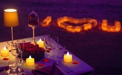 2000Pcs Artificial Rose Petals + 24 LED Candles Romantic Night Propose Set US
