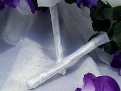 25 PC Wedding Bouquet Package, Purple & White Roses, Wedding Flower Bouquet Set