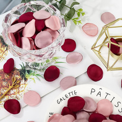 Whaline 300 Pcs Silk Rose Petals Burgundy Maroon Flower Petals with Gift Box Art