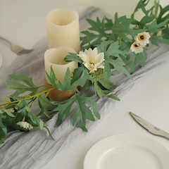6 feet Cream SILK Daisy FLOWERS Garland Leaves Hanging Vine Party Event Supplies