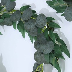 6 ft GREEN Artificial Eucalyptus Leaf GARLAND String Lights Party Decorations