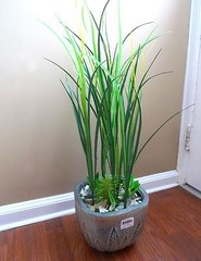 Set of 13 Artificial Plastic Plants Long Grass And Mini Pine Tree Grass