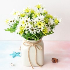 US 4pcs 18 Heads Artificial Daisy Flower Branch Home Wedding Party Decoration