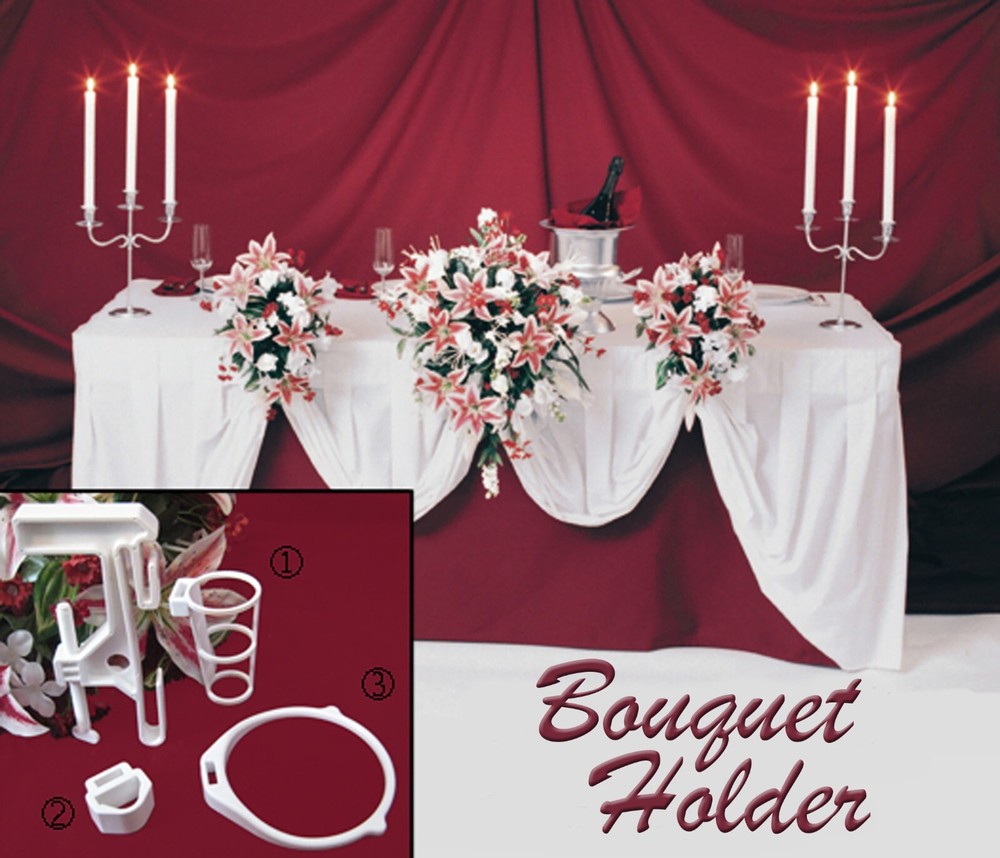 Wedding Reception P Table Bridal Flowers Bouquet Holder Display Clamp 3 VITS