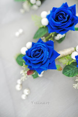 1 pc Ivory Rose Men Boutonniere for Wedding Groom Groomsmen Artificial Flowers B