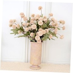12Pcs Fake Kiku Flowers, Artificial Small Chrysanthemum Balls with Champagne