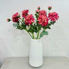 6 Pcs Artificial Dahlias,Silk Flowers with Stems,Winter Flowers Artificial fo…