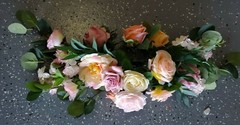 Handmade Silk Wedding Flowers : Roses, Hydrangeas, Eucalyptus, Peonies, Fresia