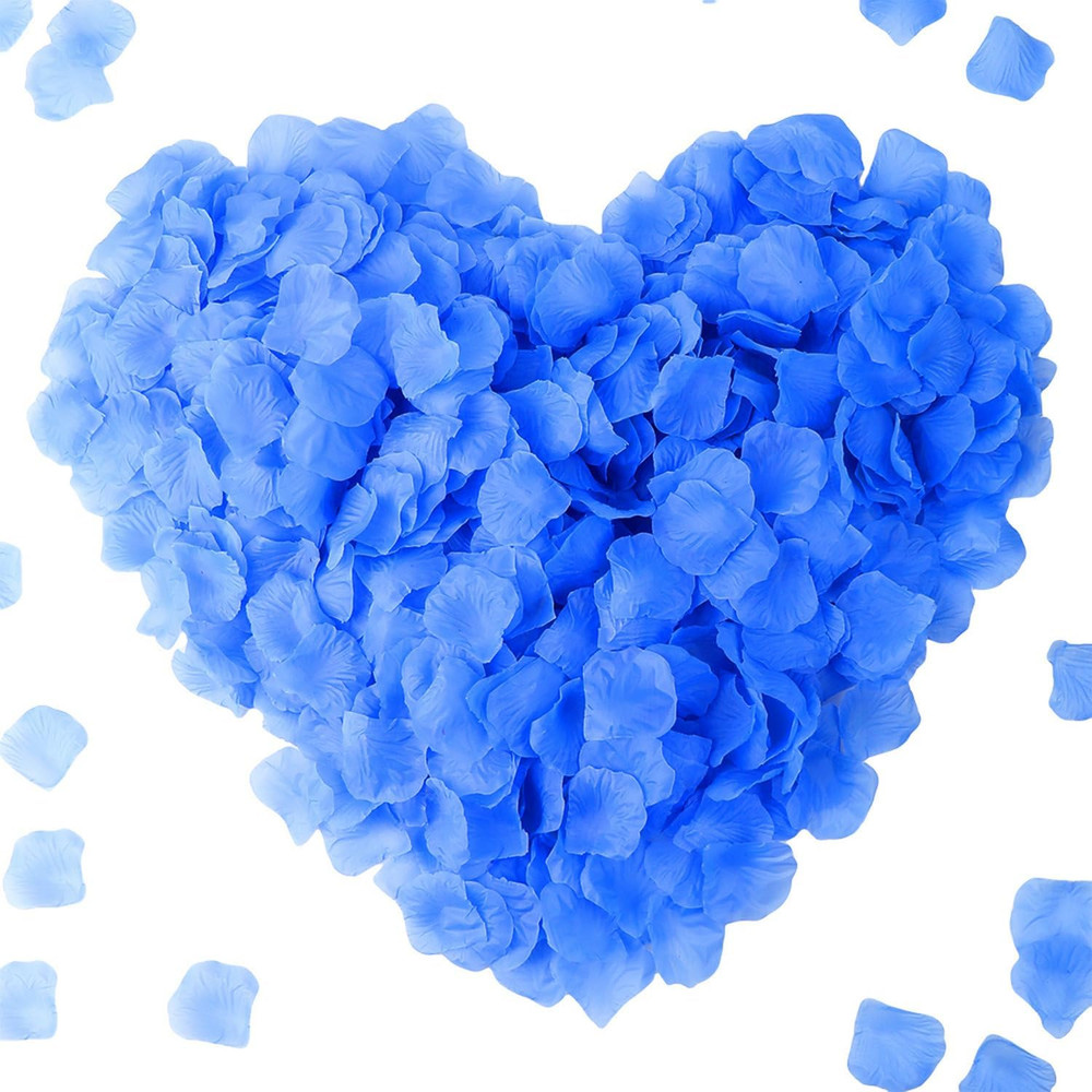 2200 PCS Silk Flower Rose Petals for Wedding Decorations (Blue)