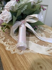 Ling’s Moment 7 Inch Dusty Rose Wedding Bouquets for Bride, Bridesmaid’s Bouquet
