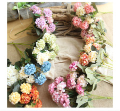 1pc Artificial Wedding Whitepink Hydrangea Flowers Bouquet Party Home Decor Gift