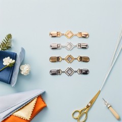4 Pcs Metal Cardigan Clip for Scarf Clothes Accessories Women Holder Pin