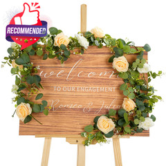 2pcs 13ft Artificial Eucalyptus Garland With Flowers, Artificial Rose Garland
