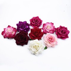 50pcs 10CM Big Artificial Rose Flower Christmas Decor Wedding Bridal Accessories