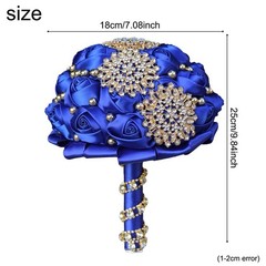 Ivory and Navy wedding bouquet artificial Sweet 15 Quinceanera bouquet