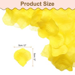 500pcs Artificial Rose Petals Fake Silk Flower Petals for Wedding, Yellow