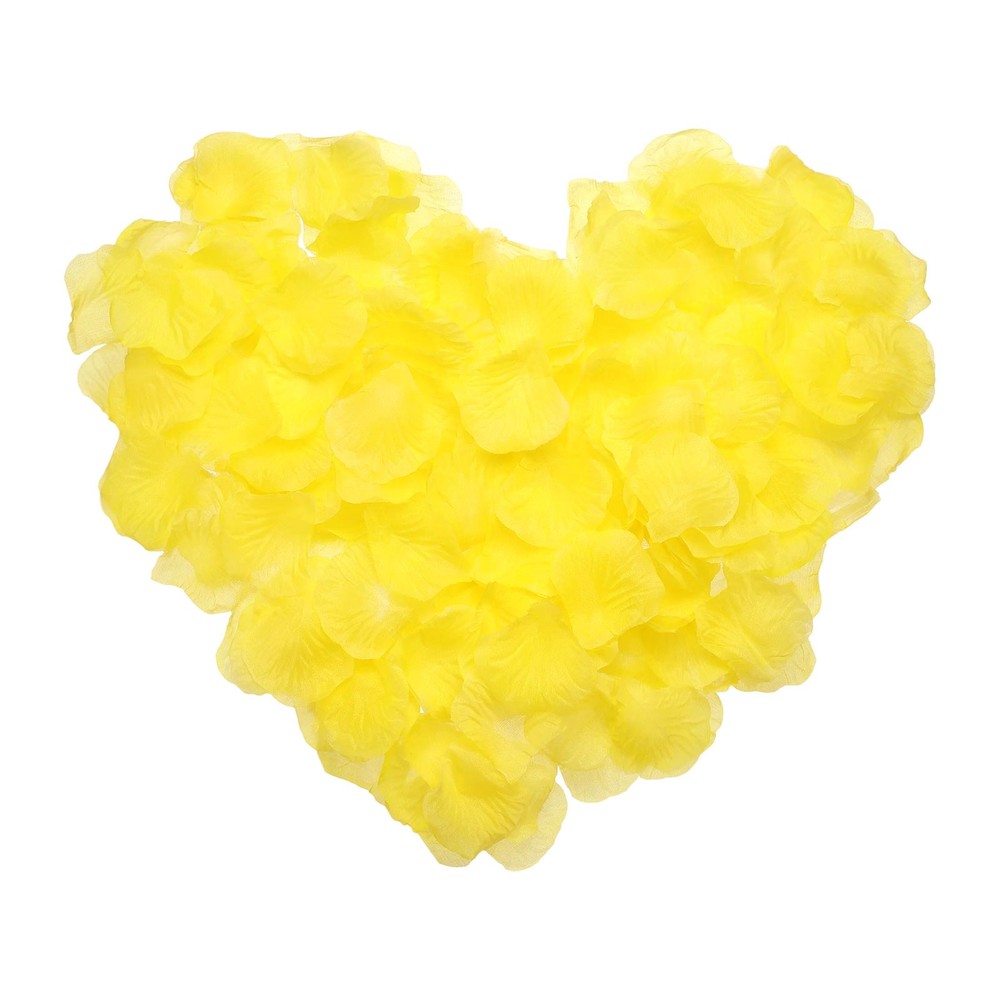 500pcs Artificial Rose Petals Fake Silk Flower Petals for Wedding, Yellow