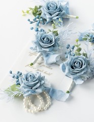 Wrist Corsage Wristlet and Boutonniere Set for Wedding Bridesmaid Mother Gran…