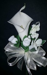Wedding single or double calla lily mother’s or grandma’s corsage white or ivory