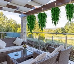 Hanging Fake Plants,4 Pcs Faux Eucalyptus Greenery Vine Plant Faux Plants