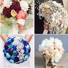 6-Pack Bouquet Holder, DIY Wedding Foam Bouquet Handle Bridal Floral Fresh