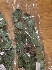 Leaf Greenery with Pinecones. Five Packs. NEW